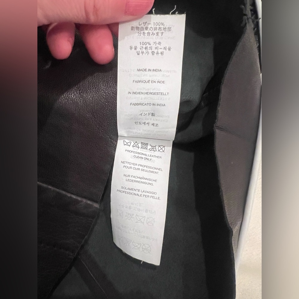 JCrew Collection | Black Leather Zip Front Shirt | | Size 4 | Like New - Picture 9 of 12